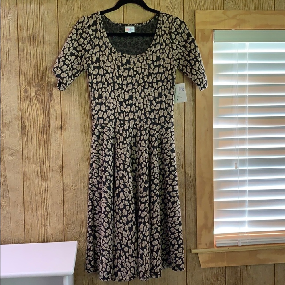 Lularoe Nicole dress. Super fun print!!